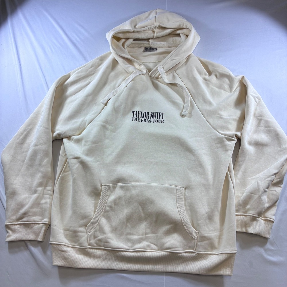 Taylor Swift The Eras Tour Beige Graphic Hoodie 3XL Official Merch Raglan Cream